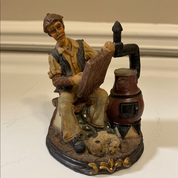 Other - Rustic Artisan Figurine with Brown and Tan Accents